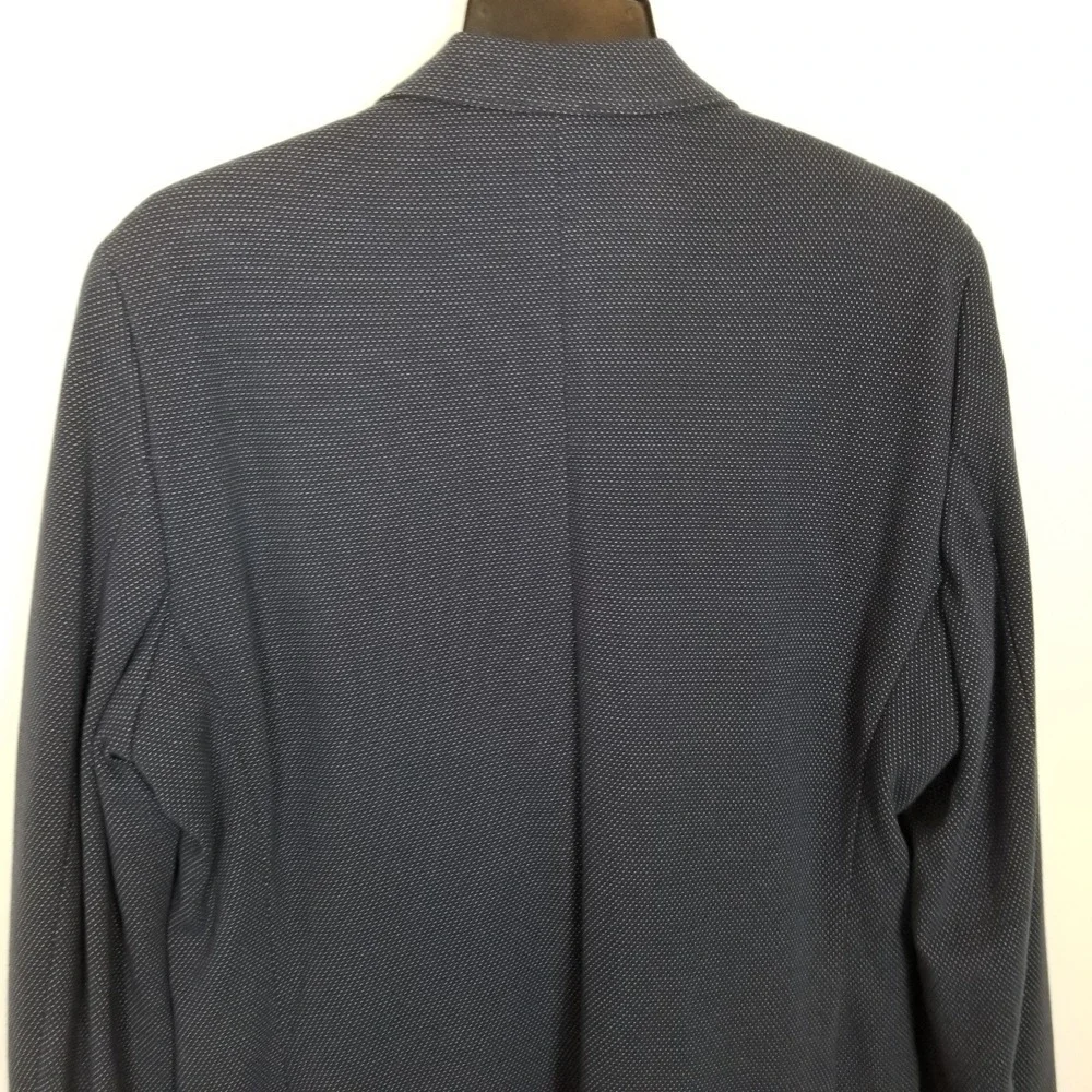 El Ganso Men Unstructured Blazer Jacket  US 42 Blue Printed‎ Cotton Blend Preppy